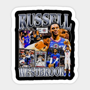 Russell Westbrook Los Angeles C Vintage Bootleg Sticker